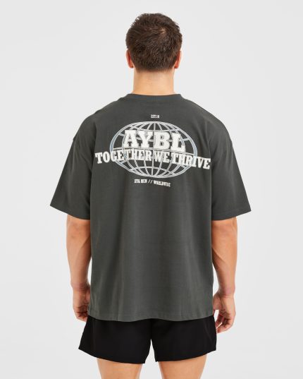 Global Oversized T Shirt - Sea Moss