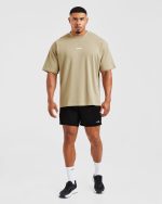 Wesley Vissers X Beyond Limits Oversized T Shirt - Deep Beige - Image 3