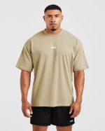Wesley Vissers X Beyond Limits Oversized T Shirt - Deep Beige - Image 2