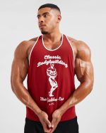Wesley Vissers X Classic Bodybuilding Stringer - Deep Red - Image 8