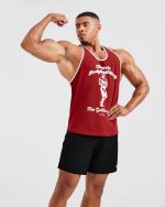 Wesley Vissers X Classic Bodybuilding Stringer - Deep Red - Image 7