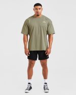 Wesley Vissers X Body Building Essentials Oversized T Shirt - Desert Green - Image 3
