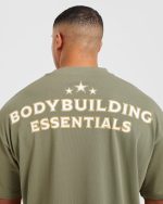 Wesley Vissers X Body Building Essentials Oversized T Shirt - Desert Green - Image 5