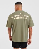 Wesley Vissers X Body Building Essentials Oversized T Shirt - Desert Green