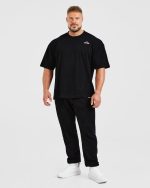 Wesley Vissers X Body Building Essentials Oversized T Shirt - Black/Red - Image 3