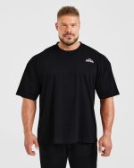 Wesley Vissers X Body Building Essentials Oversized T Shirt - Black/Red - Image 2