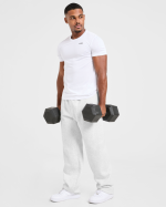 Essential Oversized Straight Leg Joggers - Grey Marl - Image 8