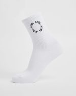 Everyday Embroidered Crew Socks (3 Pack) - White - Image 3